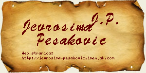 Jevrosima Pešaković vizit kartica